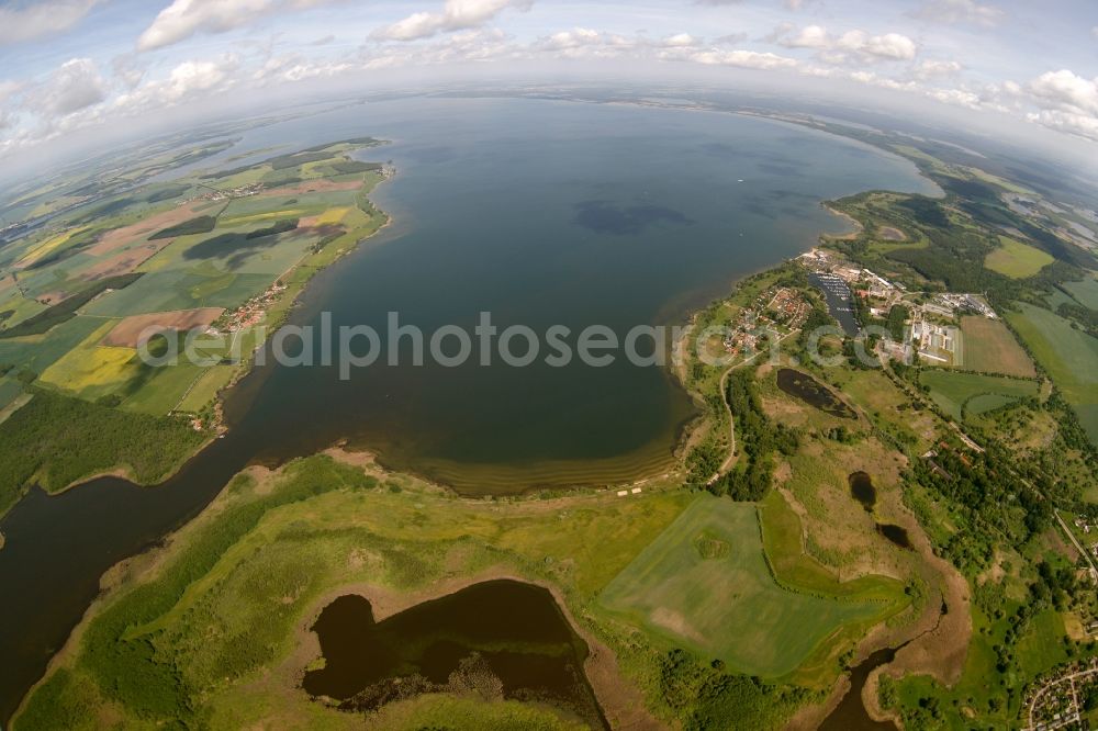 Aerial image Rechlin - Fisheye view of the Mueritz in Rechlin in the state of Mecklenburg-West Pomerania