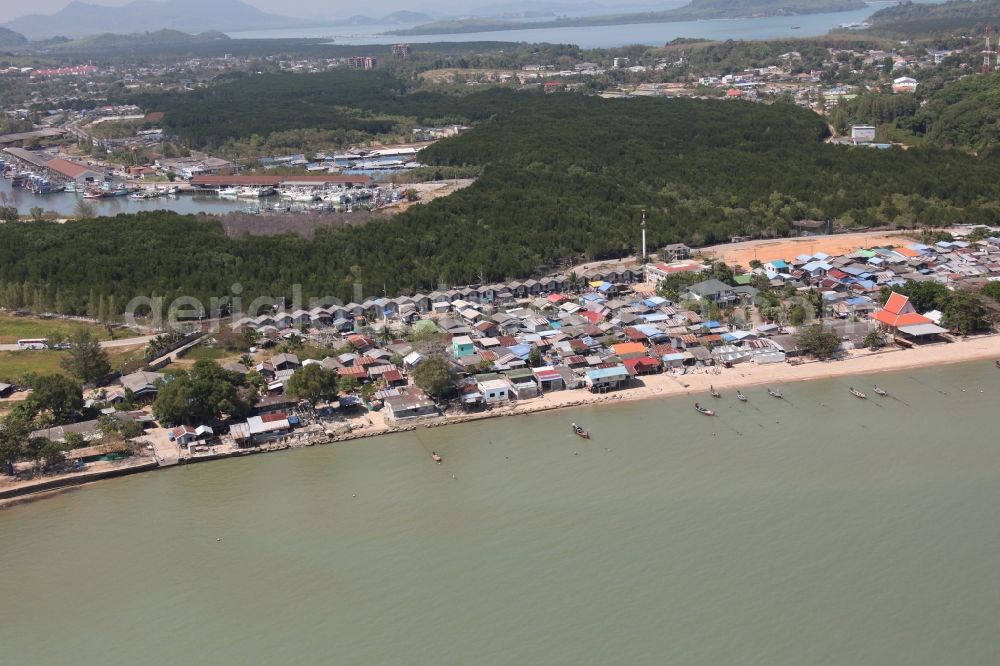 Aerial photograph Ratsada - Fishermen's cottages and homes on the outskirts of Ratsada on the island Phuket in Thailand