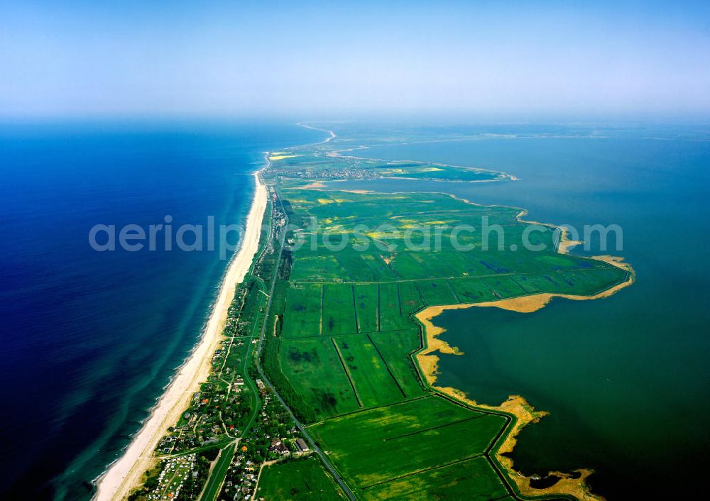 Dierhagen from the bird's eye view: The Fish Country is a land bridge at the southern Baltic coast of Mecklenburg Bay and part of the peninsula Fischland-Zingst