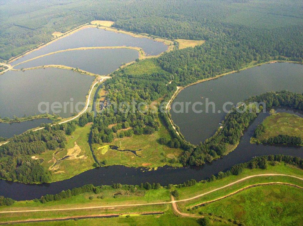 Lübben (Brandenburg) from the bird's eye view: 10.09.2005 Lübben Fischteiche Lubolz bei Lübben