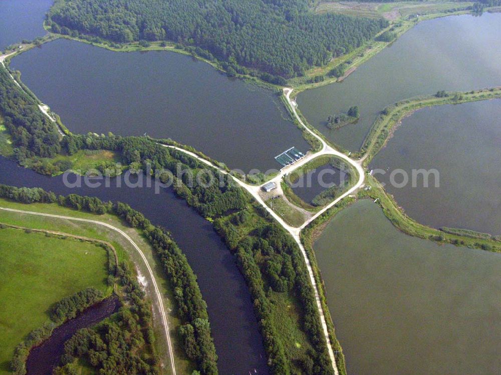 Lübben (Brandenburg) from above - 10.09.2005 Lübben Fischteiche Lubolz bei Lübben