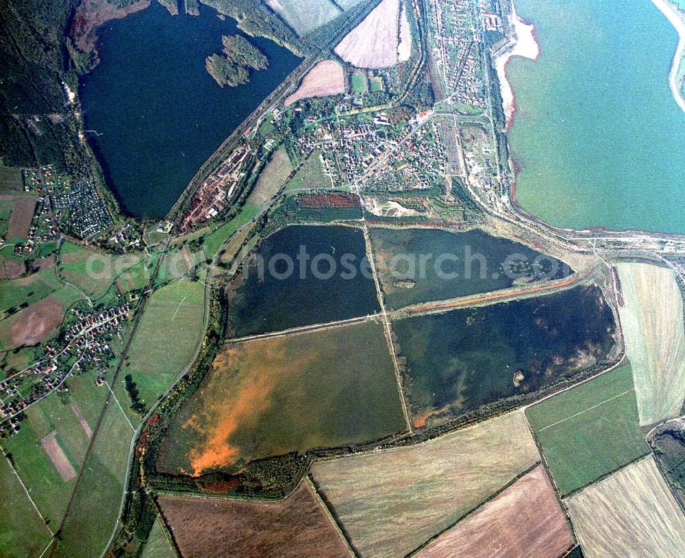 Lohsa / Sachsen from above - Fischzuchteichanlagen bei Lohsa / Sachsen.