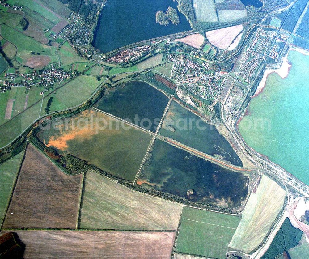 Aerial image Lohsa / Sachsen - Fischzuchteichanlagen bei Lohsa / Sachsen.