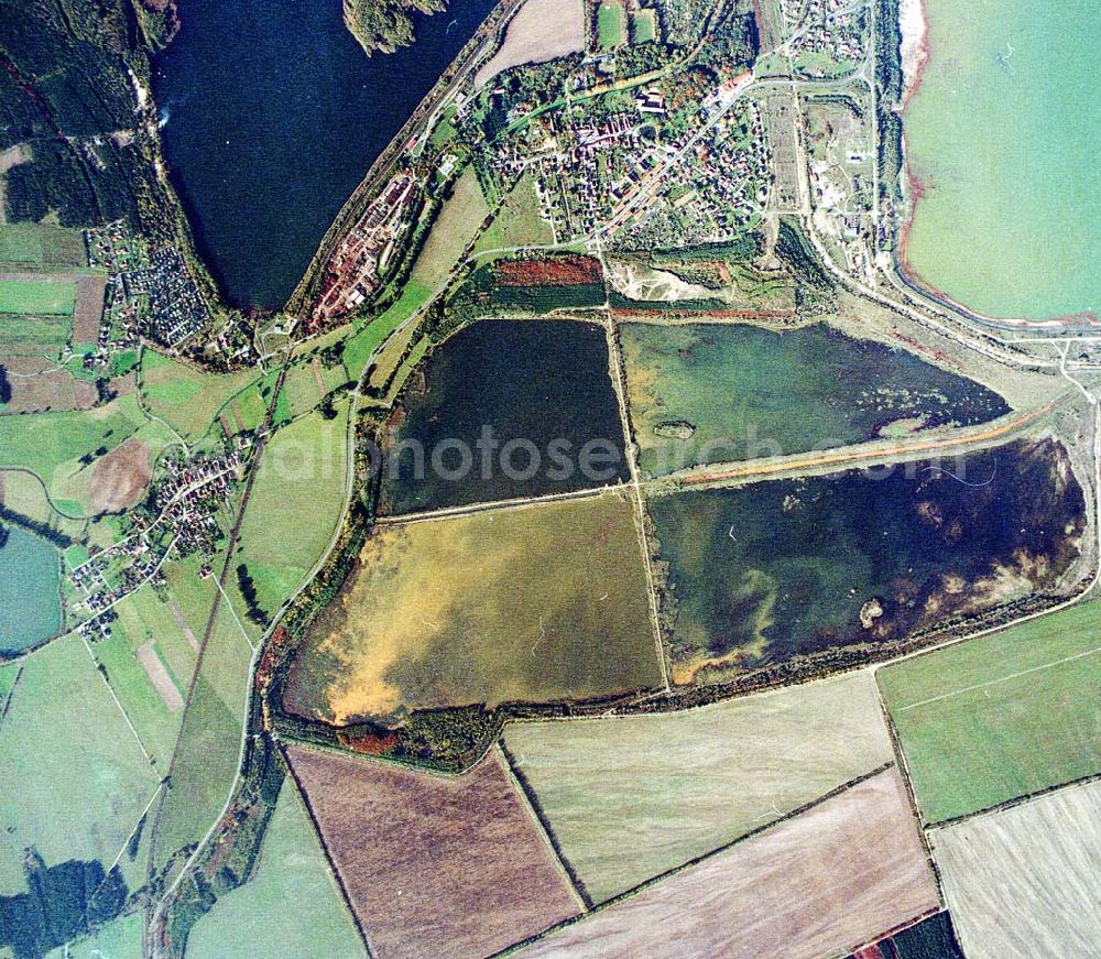 Lohsa / Sachsen from above - Fischzuchteichanlagen bei Lohsa / Sachsen.