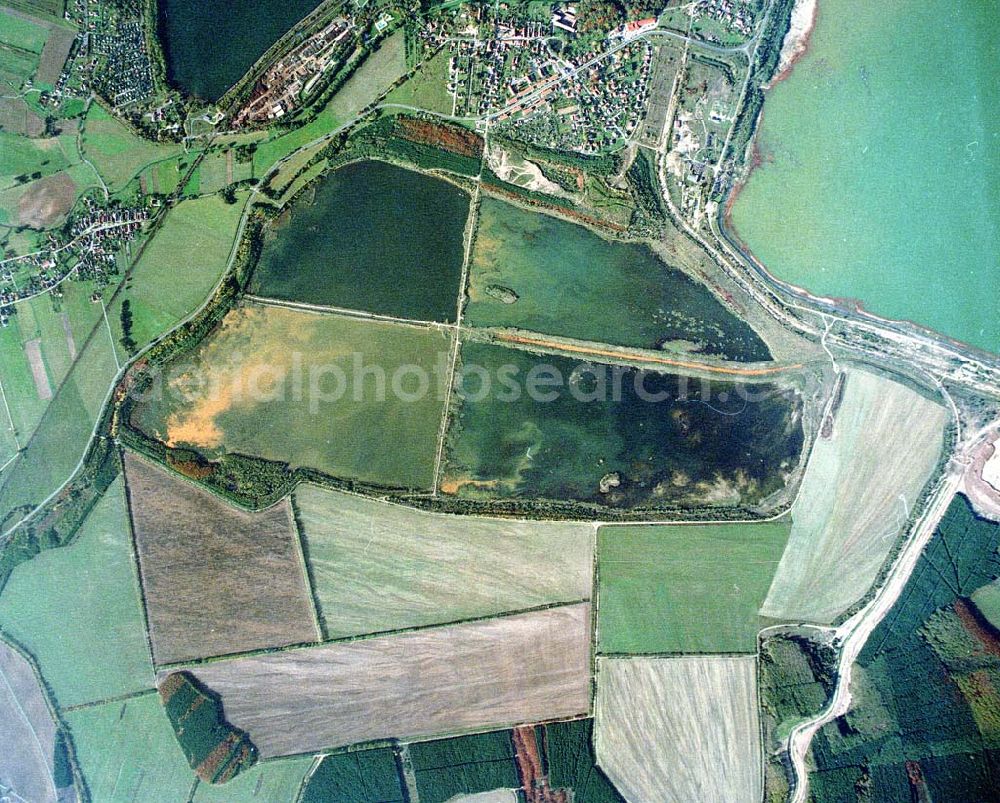 Lohsa / Sachsen from the bird's eye view: Fischzuchteichanlagen bei Lohsa / Sachsen.