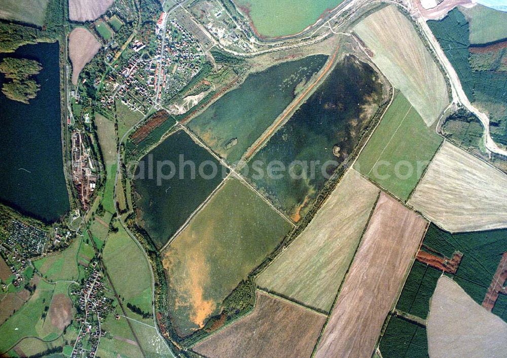 Aerial image Lohsa / Sachsen - Fischzuchteichanlagen bei Lohsa / Sachsen.