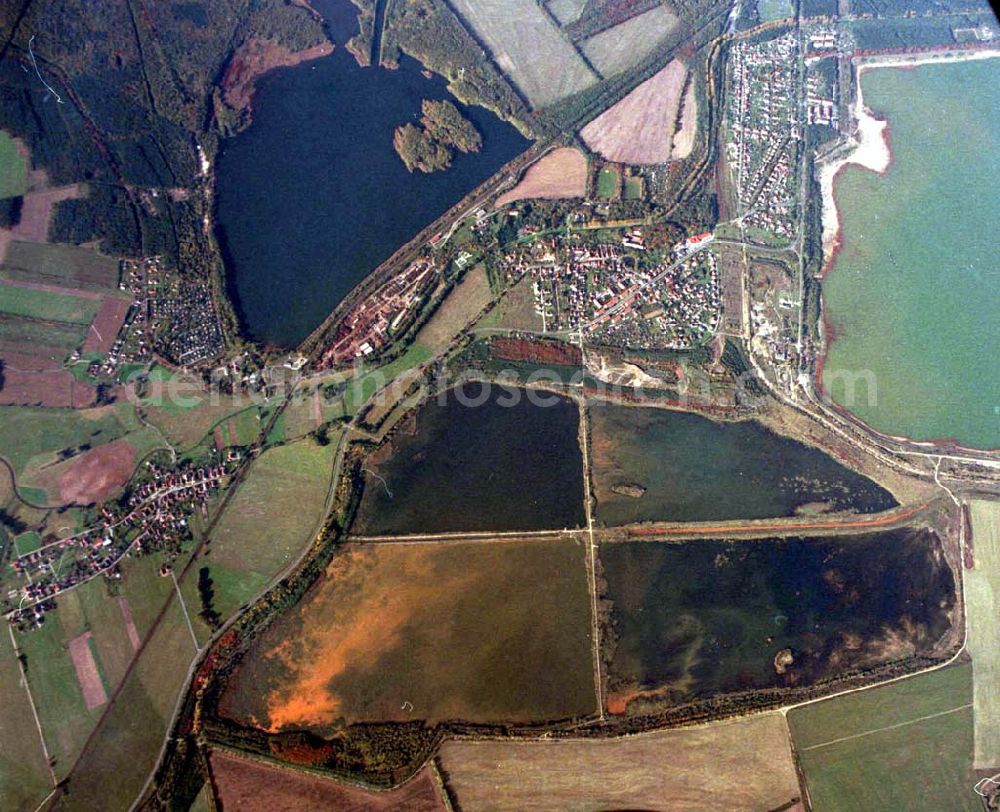  Lohsa / Sachsen from the bird's eye view: Fischzuchteichanlagen bei Lohsa / Sachsen.