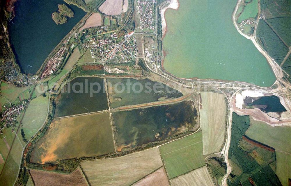 Aerial image Lohsa / Sachsen - Fischzuchteichanlagen bei Lohsa / Sachsen.