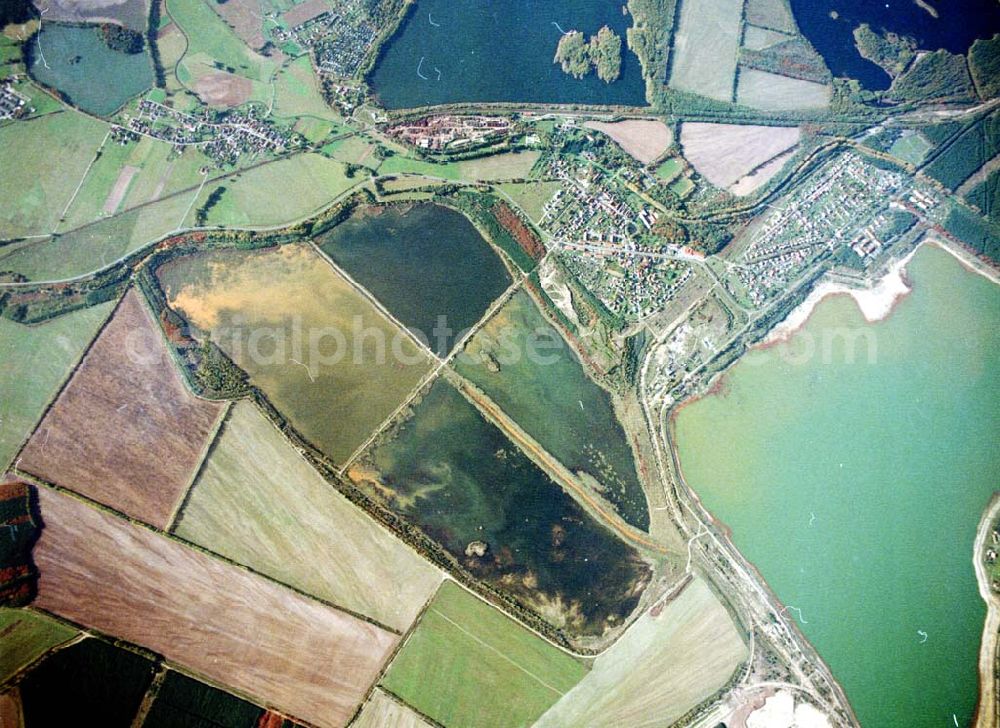  Lohsa / Sachsen from the bird's eye view: Fischzuchteichanlagen bei Lohsa / Sachsen.