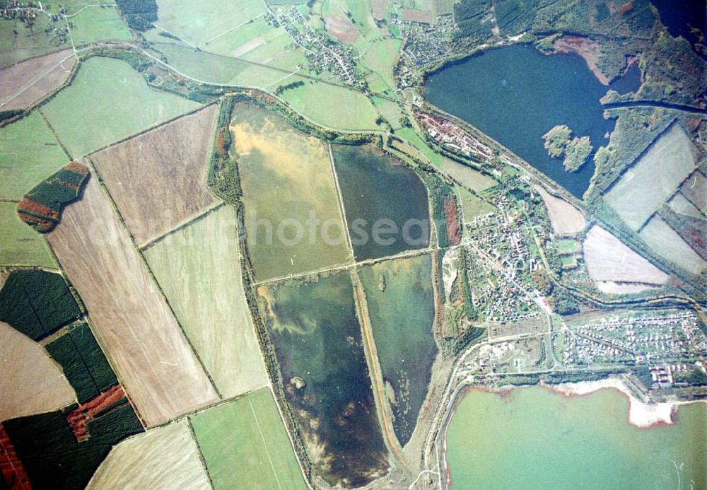 Aerial image Lohsa / Sachsen - Fischzuchteichanlagen bei Lohsa / Sachsen.