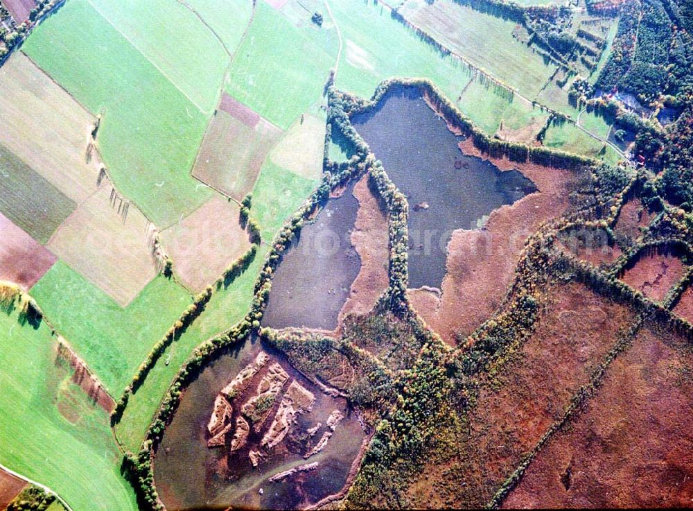 Wittichenau / Sachsen from above - Fischzuchtteichanlagen bei Wittichenau / Sachsen.