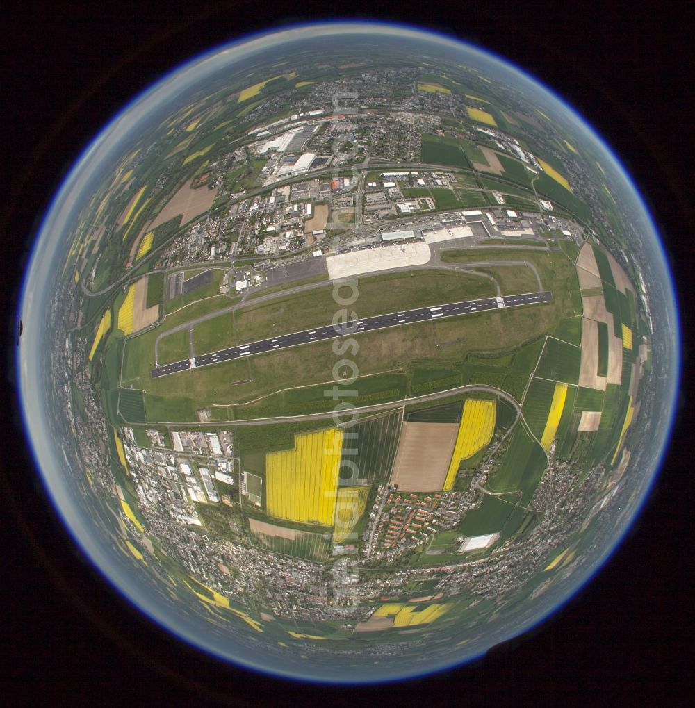 Aerial image Dortmund - Runway of the airport Dortmund in North Rhine-Westphalia Wickede