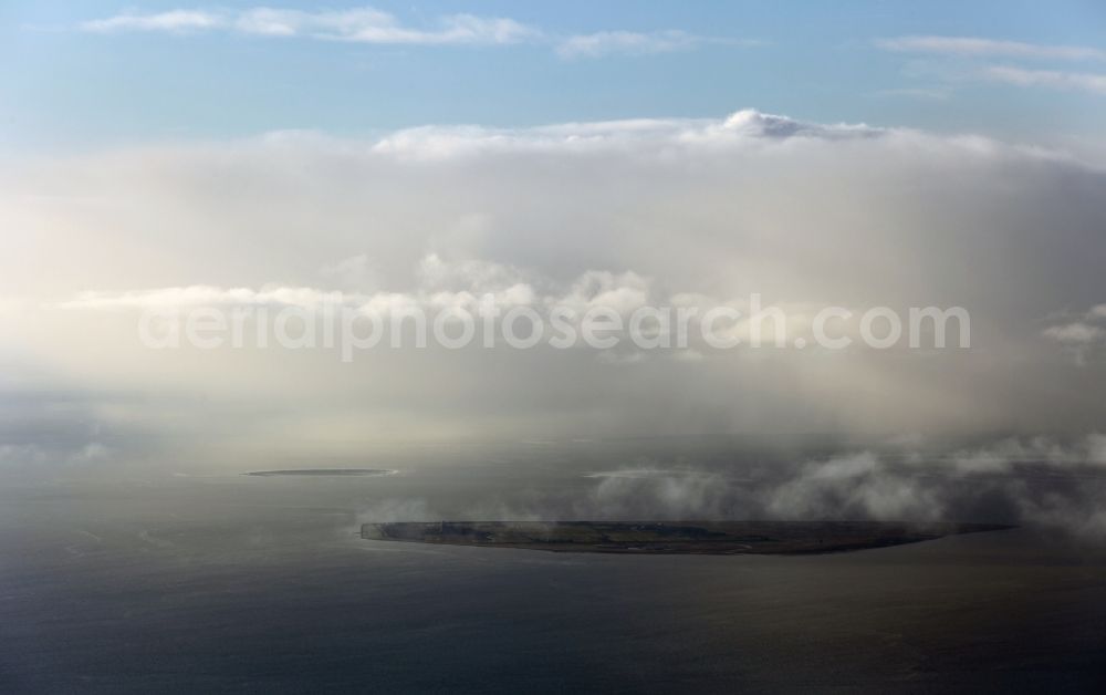 Hamburg from the bird's eye view: Flat clouds over the island Neuwerk in Hamburg in Germany