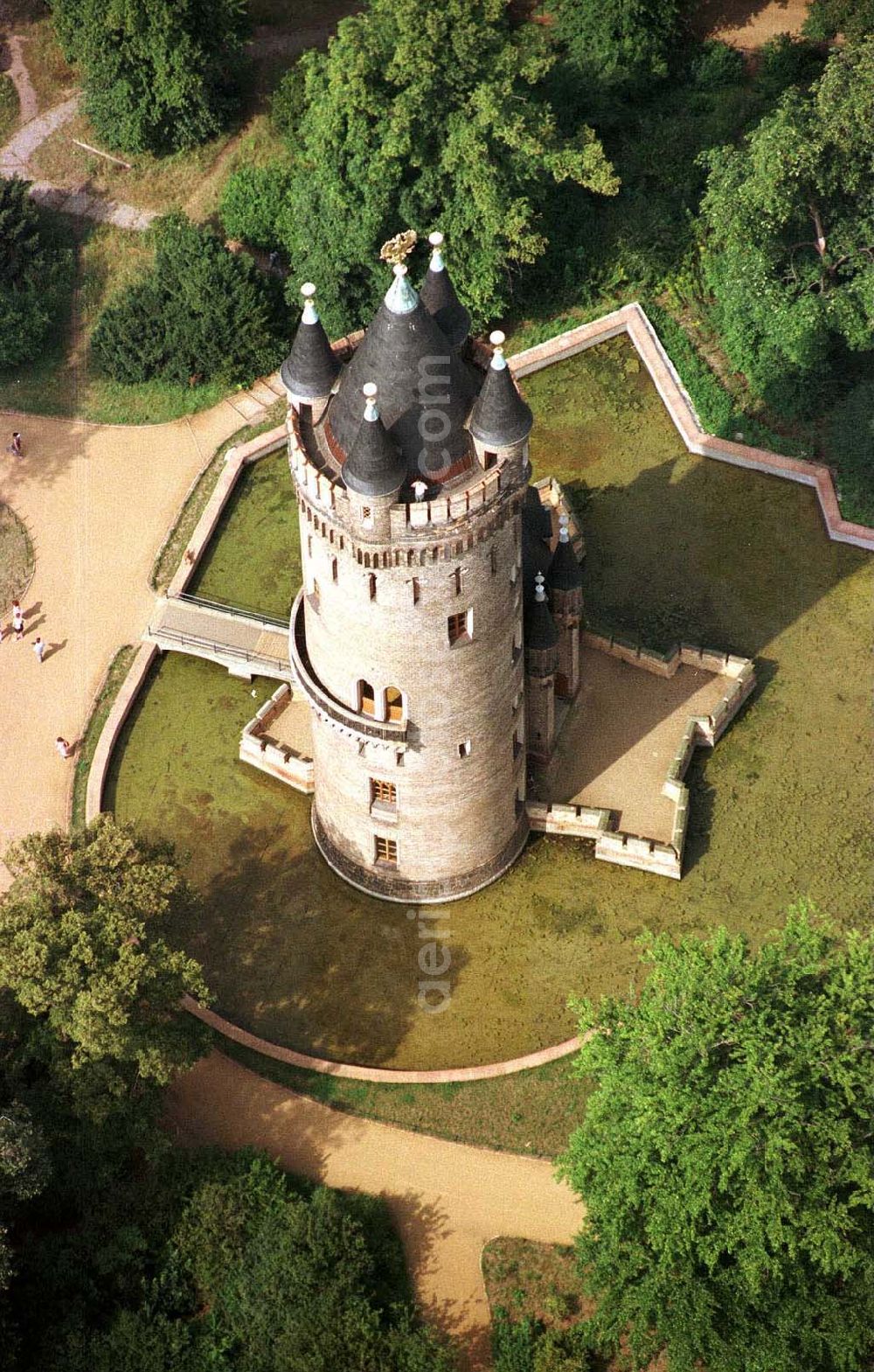 Potsdam from above - Flatowturm im Babelsberger Park