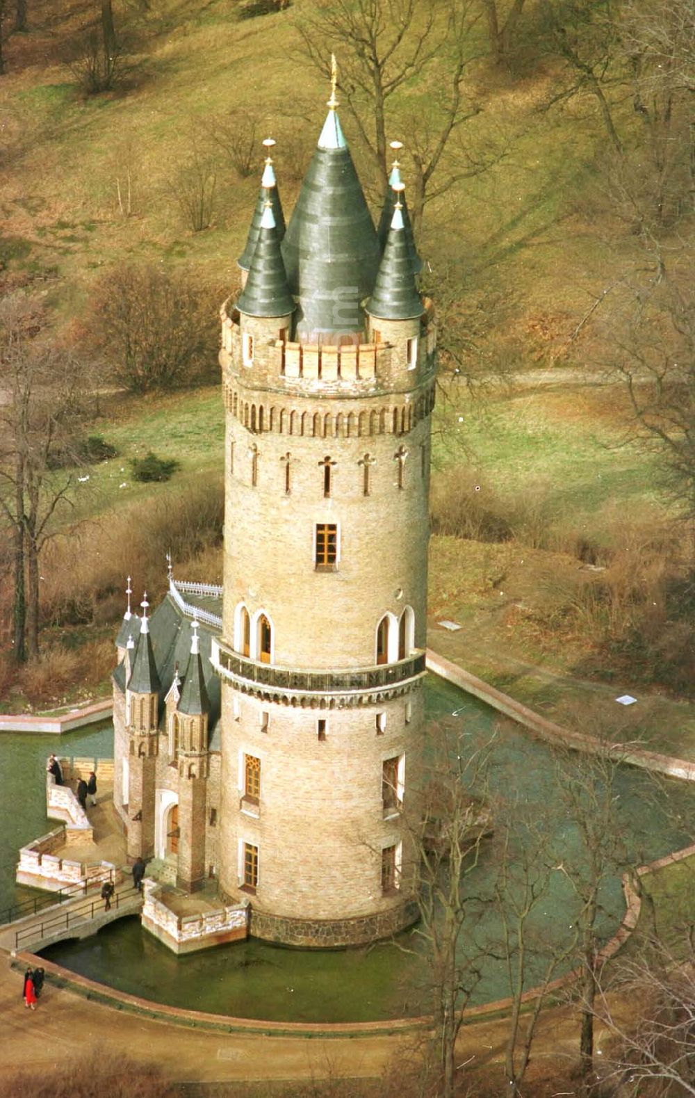 Aerial image Babelsberg - 06.03.95 Flatowturm im Park Babelsberg