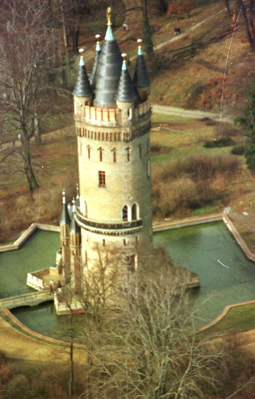 Aerial photograph Babelsberg - 06.03.95 Flatowturm im Park Babelsberg