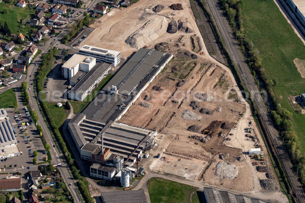 Aerial photograph Gengenbach - Areas - demolition and unsealing work on Aliseo grounds on street Allmend in Gengenbach in the state Baden-Wuerttemberg, Germany