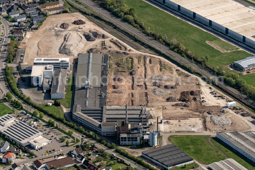 Aerial image Gengenbach - Areas - demolition and unsealing work on Aliseo grounds on street Allmend in Gengenbach in the state Baden-Wuerttemberg, Germany