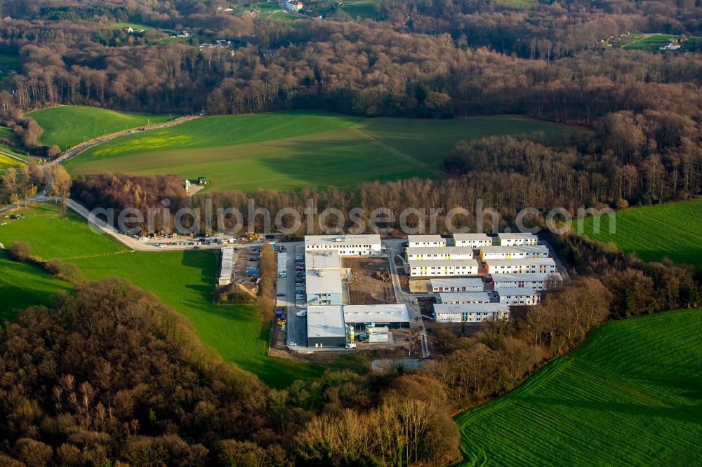 Essen from the bird's eye view: Refugee - buildings in Essen-Fischlaken in North Rhine-Westphalia