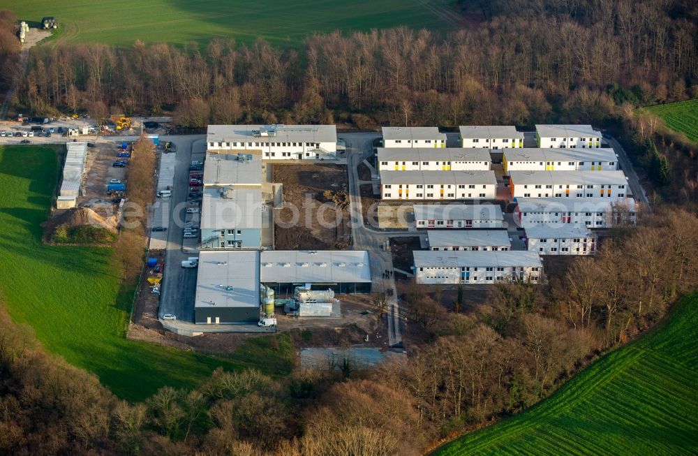 Aerial image Essen - Refugee - buildings in Essen-Fischlaken in North Rhine-Westphalia