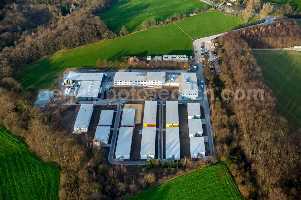 Aerial photograph Essen - Refugee - buildings in Essen-Fischlaken in North Rhine-Westphalia