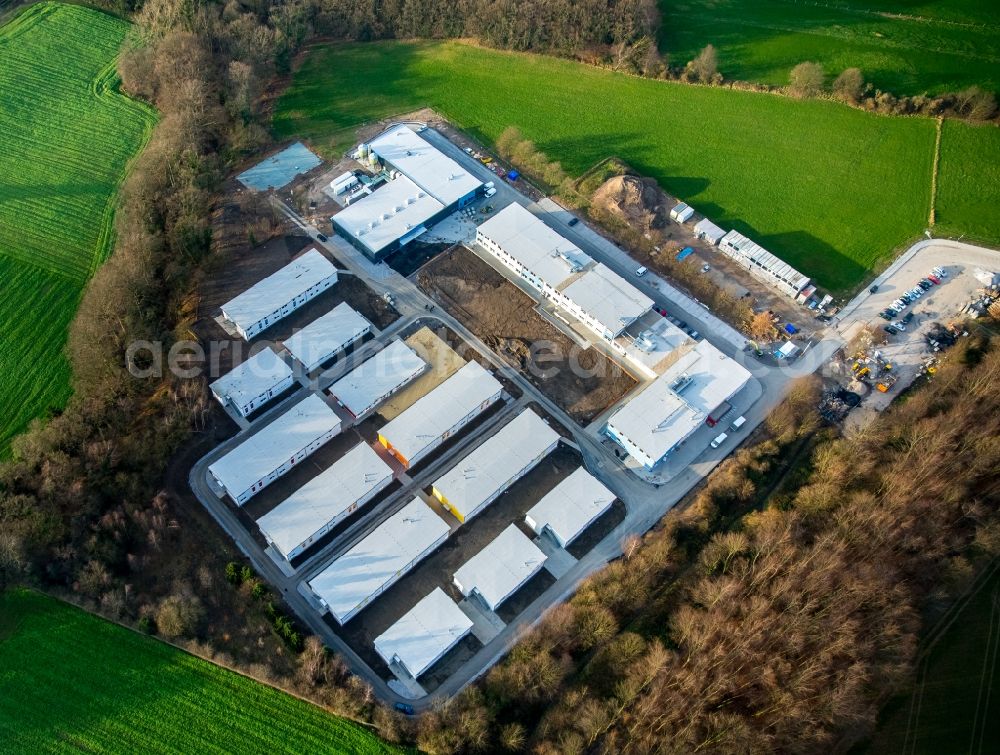 Essen from above - Refugee - buildings in Essen-Fischlaken in North Rhine-Westphalia