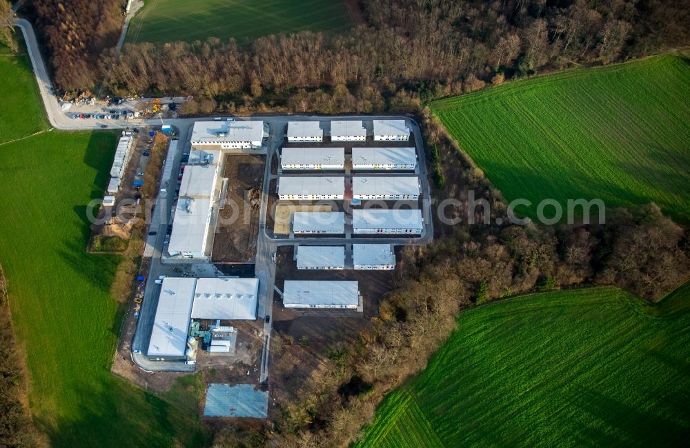 Essen from the bird's eye view: Refugee - buildings in Essen-Fischlaken in North Rhine-Westphalia