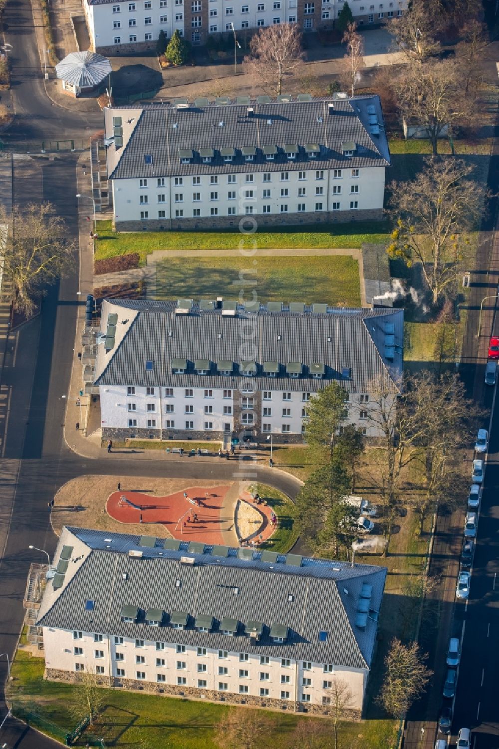 Hamm from above - Refugee - buildings on Alter Uentroper Weg in Hamm in the state North Rhine-Westphalia