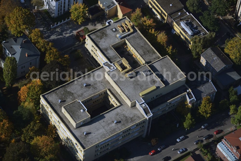 Berlin from above - Refugee - buildings im Heim Soziales on Eschenallee in Berlin in Germany