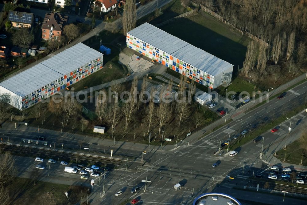 Berlin from above - Refugee - buildings am Blumberger Damm im Stadtteil Marzahn in Berlin in Germany