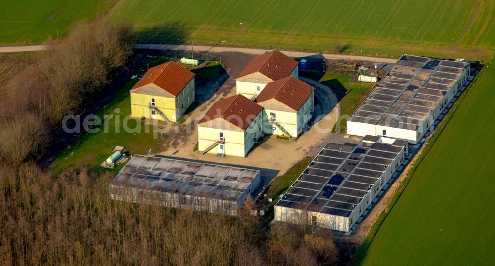 Aerial image Isselburg - Refugee - buildings Am Wasserwerk in Isselburg in the state North Rhine-Westphalia