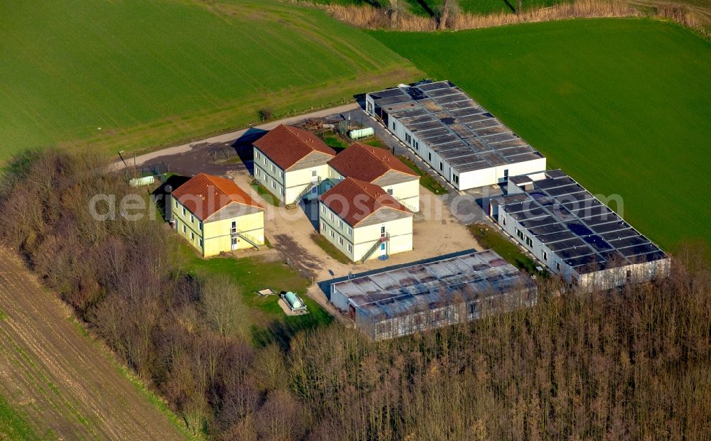 Isselburg from the bird's eye view: Refugee - buildings Am Wasserwerk in Isselburg in the state North Rhine-Westphalia