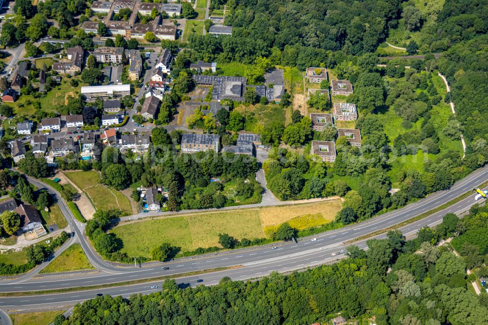 Dortmund from above - Refugee - buildings on street Glueckaufsegenstrasse in the district Hacheney in Dortmund at Ruhrgebiet in the state North Rhine-Westphalia, Germany