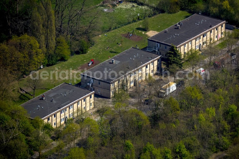 Aerial image Duisburg, Baerl - Refugee - buildings destrict baerl in Duisburg in the state North Rhine-Westphalia