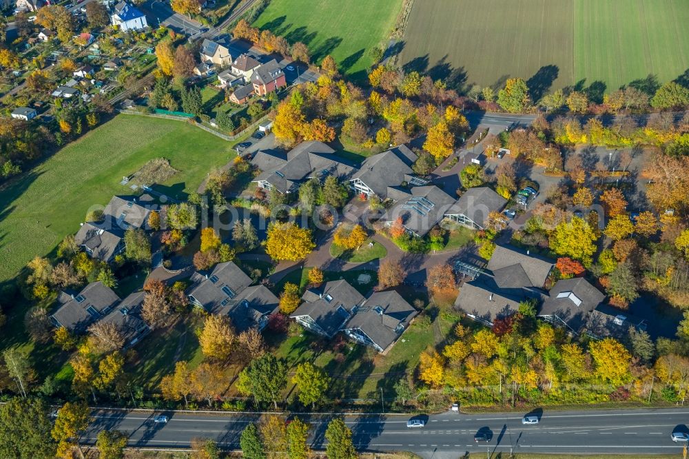 Aerial photograph Hamm - Refugee - buildings in the former Glunzdorf between Caldenhofer Weg and Ahornallee in Hamm in the state North Rhine-Westphalia