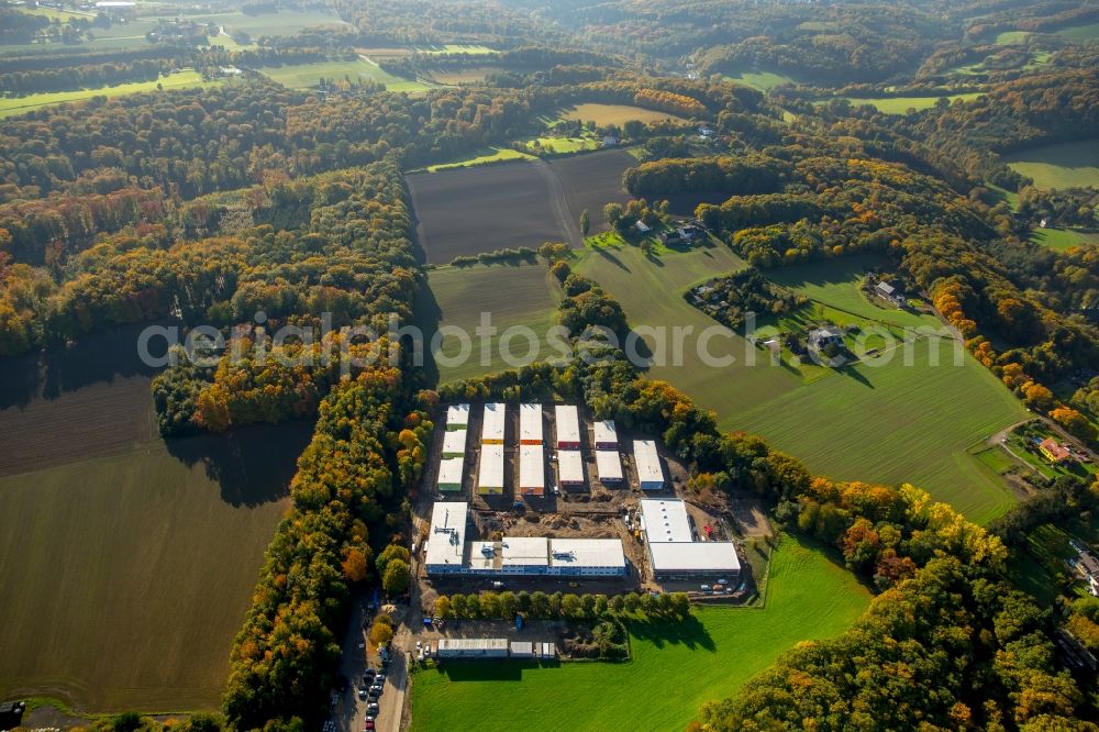 Essen from the bird's eye view: Refugee - buildings Fischlaken formerly Kutel in Essen in the state North Rhine-Westphalia