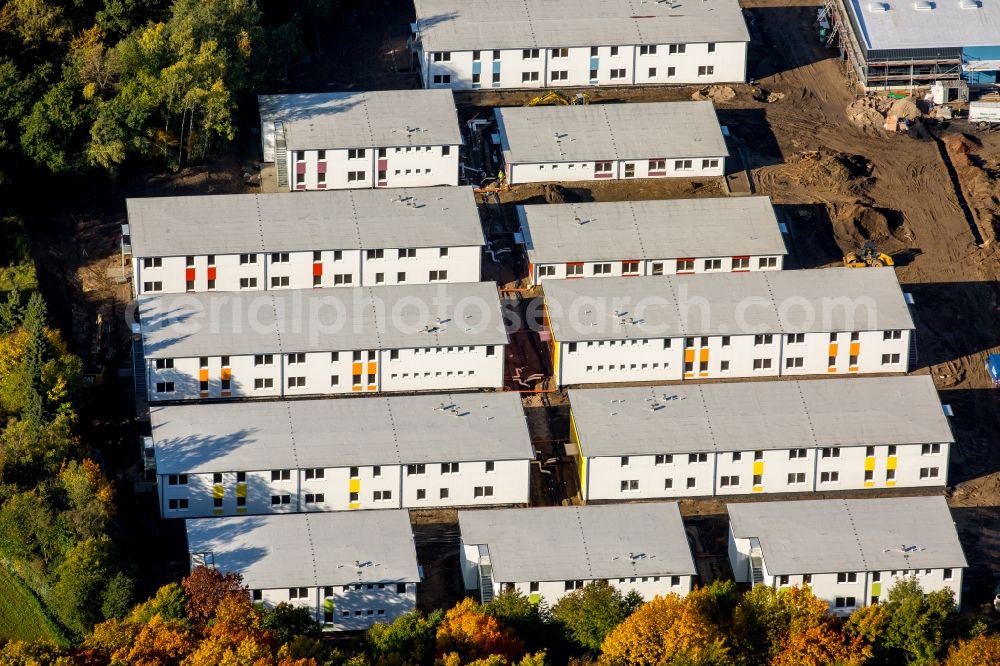 Aerial image Essen - Refugee - buildings Fischlaken formerly Kutel in Essen in the state North Rhine-Westphalia