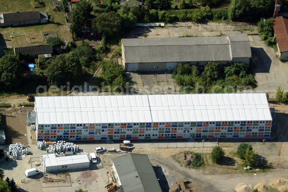 Aerial image Berlin - Refugee - buildings am Hausvaterweg im Stadtteil Falkenberg in Berlin in Germany