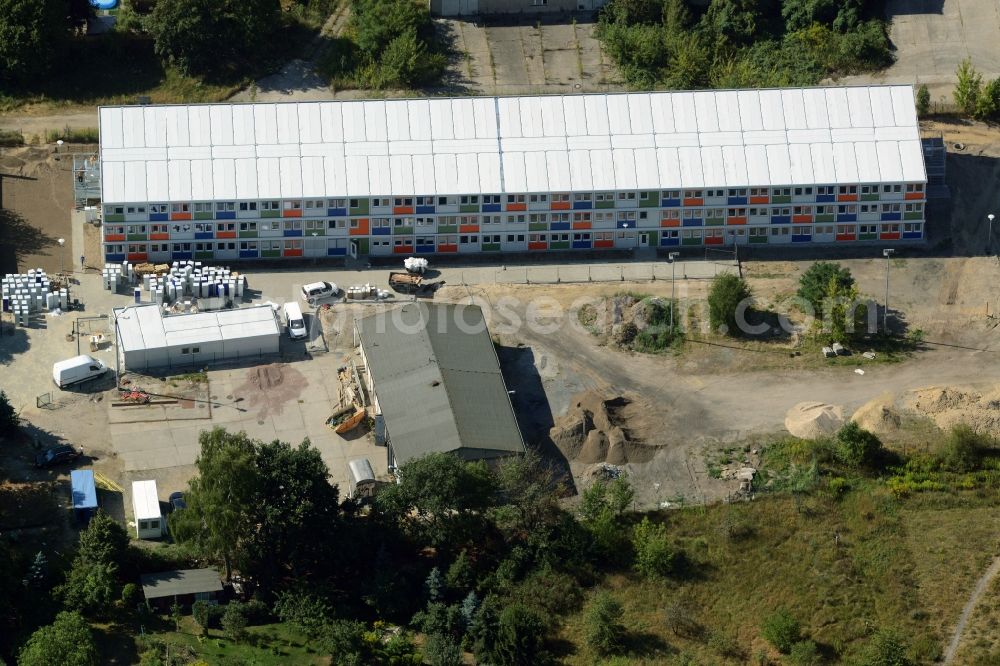 Aerial photograph Berlin - Refugee - buildings am Hausvaterweg im Stadtteil Falkenberg in Berlin in Germany