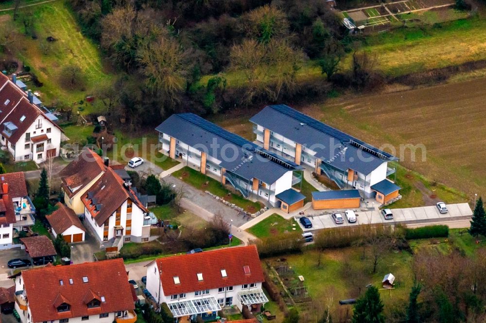 Aerial photograph Ettenheim - Refugee - buildings Im Marbach in Ettenheim in the state Baden-Wurttemberg, Germany