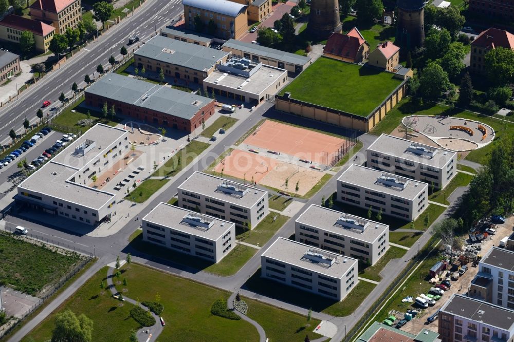 Aerial image Leipzig - Refugee - buildings on Max-Liebermann-Strasse in Leipzig in the state Saxony, Germany