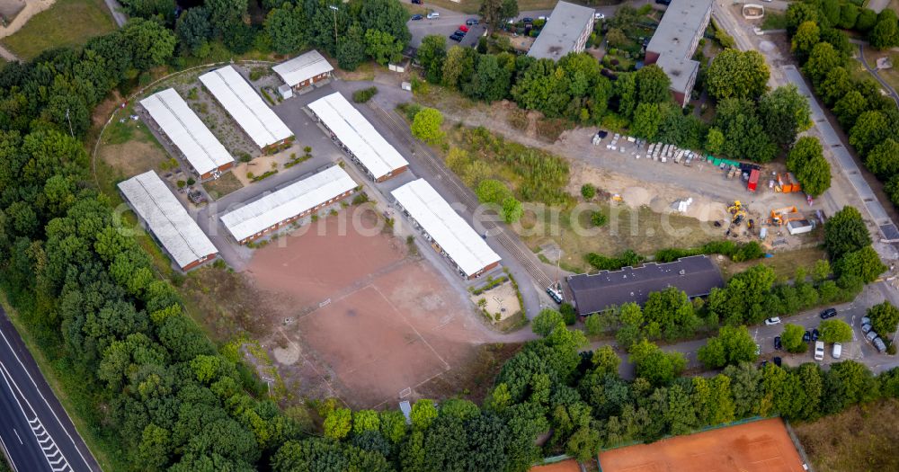 Mülheim an der Ruhr from the bird's eye view: Refugee - buildings in Muelheim on the Ruhr at Ruhrgebiet in the state North Rhine-Westphalia, Germany