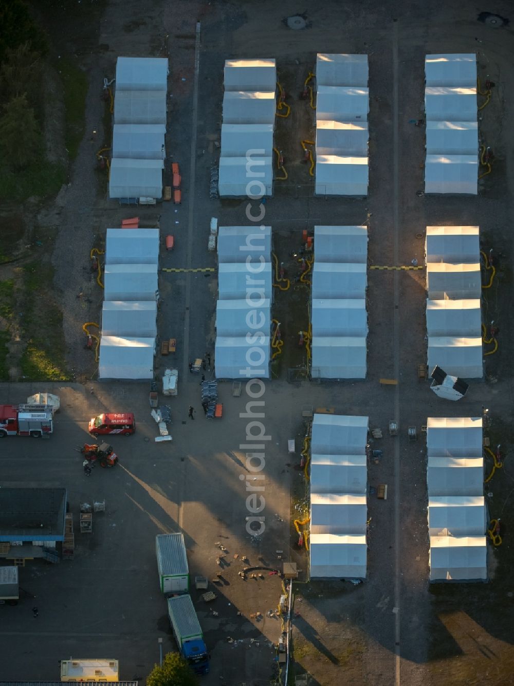 Duisburg from above - Refugee - buildings Walsum destrict in Duisburg in the state North Rhine-Westphalia