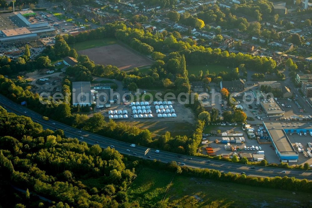 Duisburg from the bird's eye view: Refugee - buildings Walsum destrict in Duisburg in the state North Rhine-Westphalia