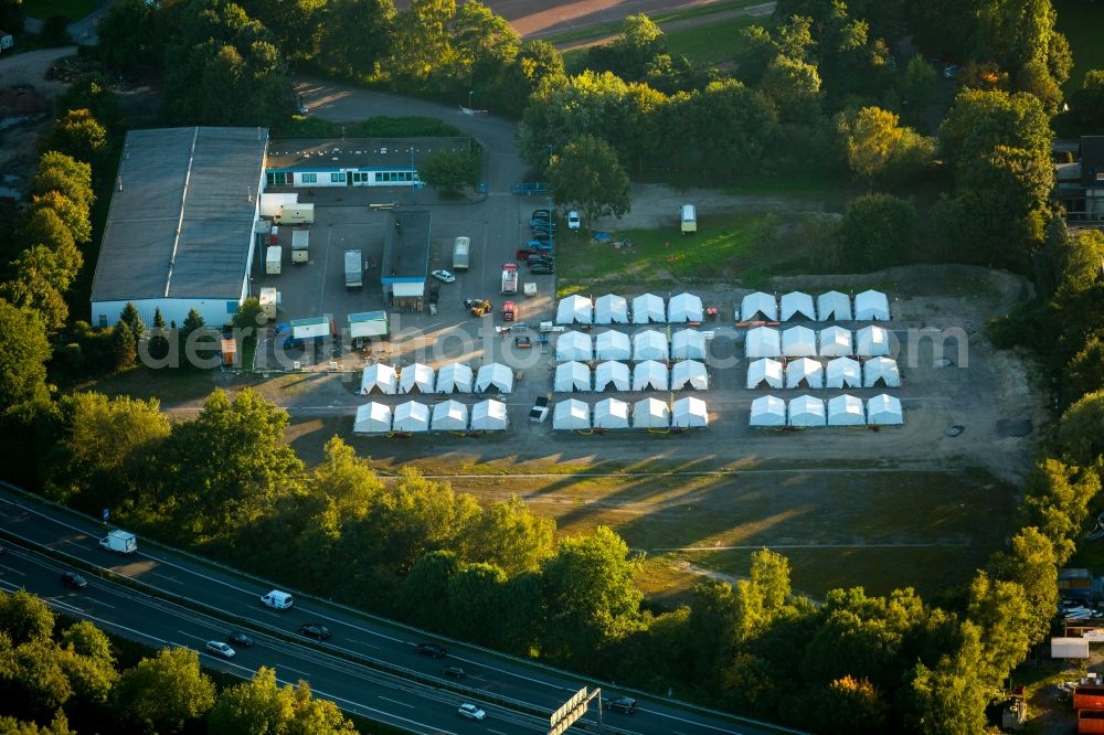 Aerial image Duisburg - Refugee - buildings Walsum destrict in Duisburg in the state North Rhine-Westphalia