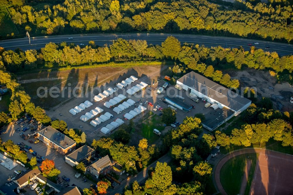 Duisburg from above - Refugee - buildings Walsum destrict in Duisburg in the state North Rhine-Westphalia