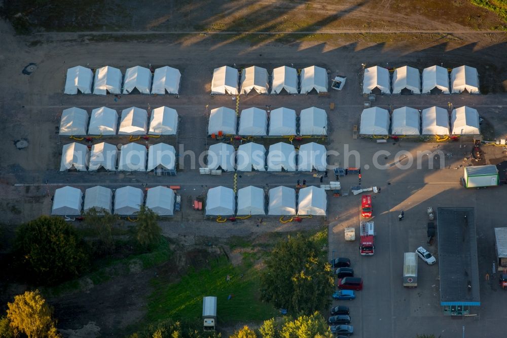 Aerial image Duisburg - Refugee - buildings Walsum destrict in Duisburg in the state North Rhine-Westphalia