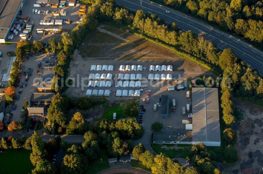 Aerial photograph Duisburg - Refugee - buildings Walsum destrict in Duisburg in the state North Rhine-Westphalia