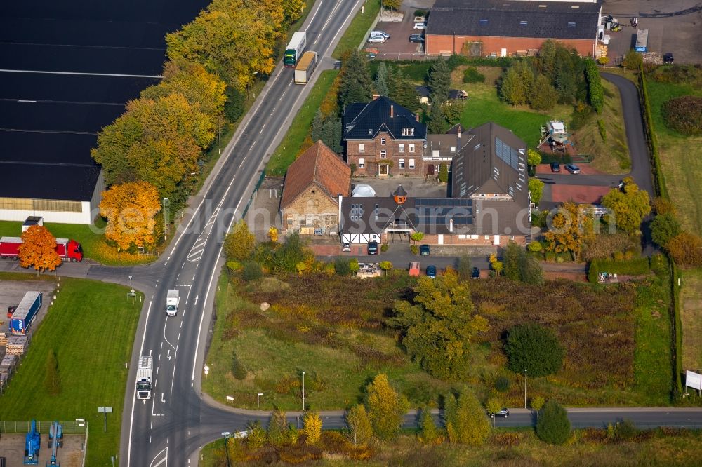 Aerial image Hamm - Refugee - buildings on Zollstrasse in the Uentrop part of Hamm in the state of North Rhine-Westphalia