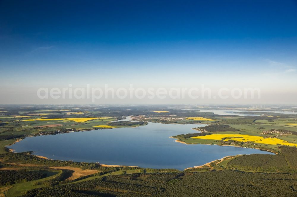 Aerial image Malchow - View of the lake Fleesensee in Malchow in the state Mecklenburg-West Pomerania